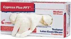McKesson Medical Surgical Cypress Plus PFT Exam Glove Medium NonSterile Latex Standard Cuff Length Fully Textured Ivory Not Chemo Approved – 23-94