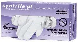 McKesson Medical Surgical syntrile pf Exam Glove Large NonSterile Nitrile Standard Cuff Length Fully Textured White Not Chemo Approved – 27-96