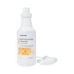 McKesson Multi-Enzymatic Instrument Detergent Foam RTU 1 Quart Bottle Fresh Rain Scent, 12/CS