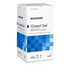 McKesson Oral Pain Relief 20% Strength Benzocaine Oral Gel 0.75 Gram, 75/BX - Image 2