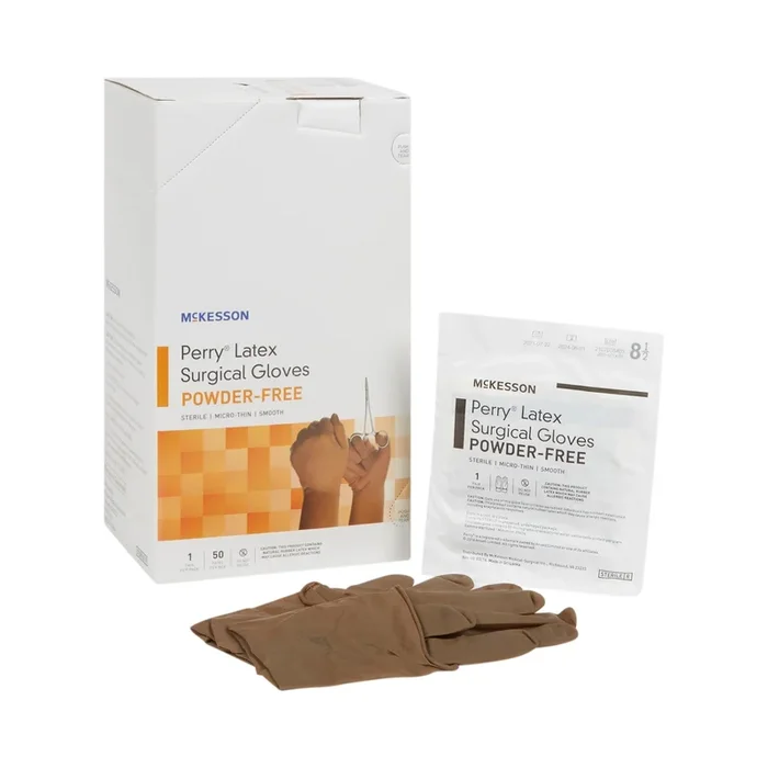 McKesson Perry Latex Standard Cuff Length Surgical Glove