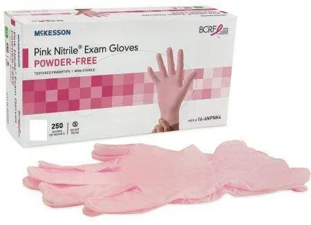 McKesson Pink Powder-Free Exam Gloves – 250 Count