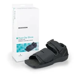 McKesson Post-Op Shoe Medium Unisex Black, 1/EA