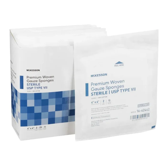 Mckesson Premium Woven Gauze Sponge – Sterile – Individually Wrapped