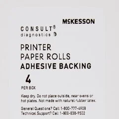 McKesson Printer Paper Rolls Consult 120 or Consult U120 Ultra Urine Analyzer, 1/EA - Image 2