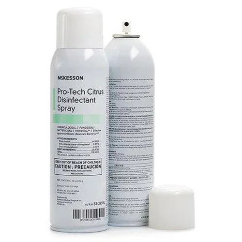 Mckesson Pro-Tech Surface Disinfectant Cleaner Alcohol Based Liquid 16 oz. Can Citrus Scent NonSterile