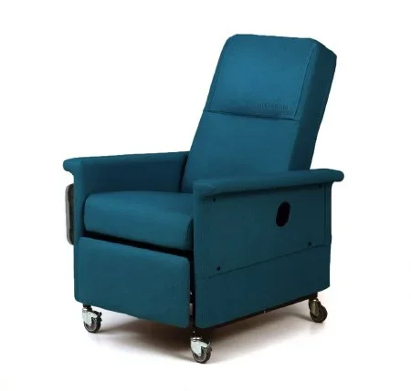 McKesson RECLINER, MANUAL TRENDELENBURGCOLONIAL BLU W/SIDE TABLE – CK596T45-TF73