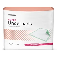 McKesson Regular Moderate Absorbency Underpads, 23 x 36, 120/CS