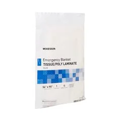 McKesson Rescue Blanket 56 W x 90 L Tissue / Poly Laminate 0.67 lbs., 1/EA