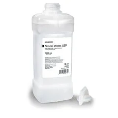 McKesson Respiratory Therapy Solution Sterile Water Solution Bottle 1,000 mL, 12/CS