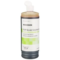McKesson Scrub Solution 16 oz. Flip-Top Bottle 7.5% Povidone-Iodine - Image 3