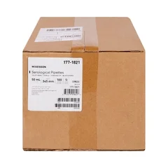 McKesson Serological Pipette 50 mL 0.5 mL Graduation Increments / 9 mL Negative Graduations Sterile, 100/CS - Image 2