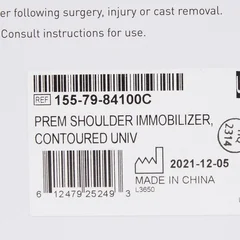 McKesson Shoulder Immobilizer One Size Fits Most Fiberlaminate Waist-Hook and Loop Closure/Shoulder Strap with Buckle/Arm Band and Hand Band Hook and Loop Closure Adjustable Left or Right Arm, 1/EA - Image 2