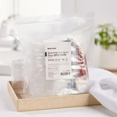 McKesson Specimen Transport Bag McKesson 6 X 9 Inch Zip Closure Biohazard Symbol / Storage Instructions NonSterile, 50/BX - Image 4