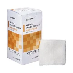 McKesson Sponge Dressing Medi-Pak™ Performance Cotton Gauze 8-Ply 3 X 3 Square, 200EA/PK
