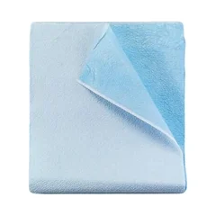 McKesson Stretcher Sheet Flat 40 W X 72 L Inch Blue Tissue / Poly Disposable, 50/CS