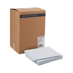 McKesson Stretcher Sheet Flat 40 W X 72 L Inch Blue Tissue / Poly Disposable, 50/CS - Image 2