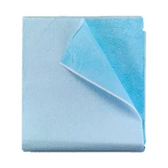 McKesson Stretcher Sheet Flat 40 W X 90 L Inch Blue Polyback Airlaid Disposable, 25/CS