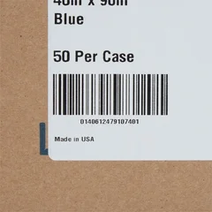 McKesson Stretcher Sheet Flat 40 W X 90 L Inch Blue Tissue / Poly Disposable, 50/CS - Image 2