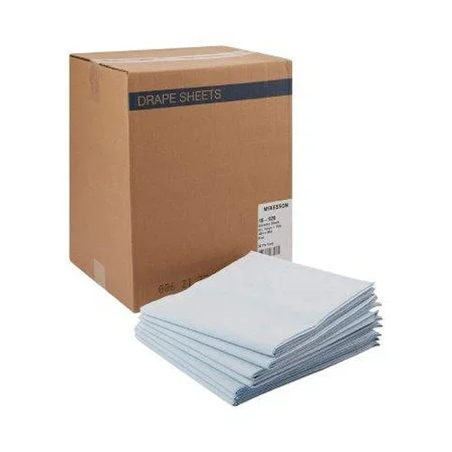 Mckesson Stretcher Sheet Flat 40 W X 90 L Inch Blue Tissue / Poly Disposable