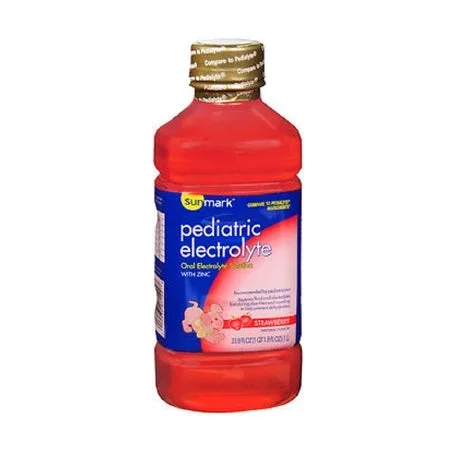 McKesson sunmark Pediatric Oral Electrolyte Solution Strawberry Flavor 33.8 oz. Bottle Ready to Use – 1093967144