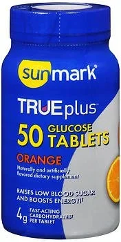 McKesson sunmark TRUEplus Glucose Supplement 50 per Bottle Chewable Tablet Orange Flavor – 56151161051
