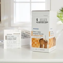 McKesson Surgical Glove Perry® Sterile Brown Powder Free Latex Hand Specific Smooth Not Chemo Approved Size 6, 50PR/BX - Image 2