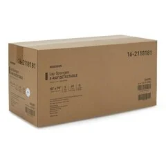 McKesson Surgical Laparotomy Sponge X-Ray Detectable Cotton 18 X 18 Inch 5 Count Soft Pack Sterile, 40/CS - Image 2