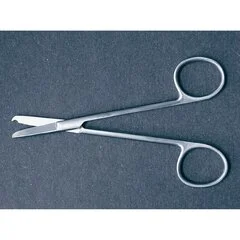 McKesson Suture Scissors Littauer 5-1/2 Inch Length Office Grade Stainless Steel NonSterile Finger Ring Handle Straight Blunt Tip / Blunt Tip, 1/EA