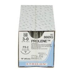 McKesson Suture with Needle Nonabsorbable Uncoated Blue Suture Monofilament Polypropylene Suture Size 3 – 0 18 Inch Suture 1-Needle 19 mm Length 3/8 Circle Reverse Cutting Needle, 1/BX - Image 2