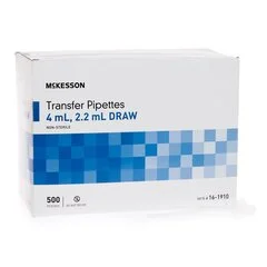 McKesson Transfer Pipette 3.9 mL Capacity 0.5 to 1 mL Graduation Increments NonSterile, 1/BX