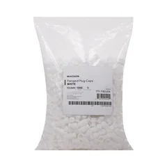 McKesson Tube Closure Polyethylene Flanged Plug Cap White 13 mm For Use with 13 mm Blood Drawing Tubes, Glass Test Tubes, Plastic Culture Tubes NonSterile, 1000/BG