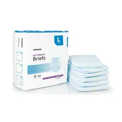 McKesson Unisex Adult Incontinence Brief Large Disposable Heavy Absorbency, 18 EA/BG