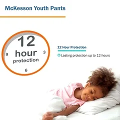 McKesson Unisex Youth Absorbent Underwear McKesson Pull On with Tear Away Seams Large / X-Large Disposable Heavy Absorbency, 56 EA/CS - Image 2