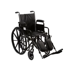 McKesson Wheelchair Padded, Removable Arm Style Composite Wheel Black 16 Inch Seat Width 250 lbs. Weight Capacity - Image 2