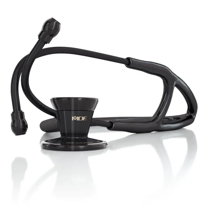 MDF Instruments Direct MDF ProCardial Cardiology Stethoscope Black 1-Tube 23 Inch Tube Double Sided Chestpiece – DF797BO