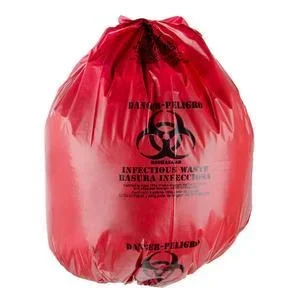 Medegen Medical Biohazardous Waste Collection Bag, 1.25mil Thick, 40″ × 46″ Red (150 Count)