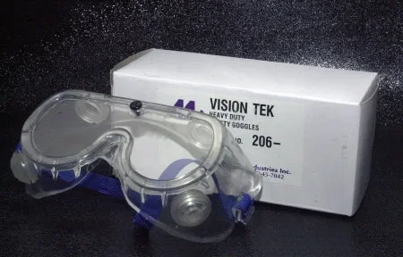 Medegen Medical Products LLC Vision Tek Safety Goggles Clear Tint Clear Frame Elastic Strap One Size Fits Most – 206-