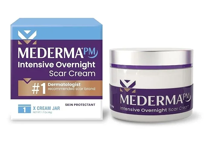 Mederma PM Intensive Overnight Scar Cream 1.7 Oz – Clinically Proven Scar Treatment While You Sleep