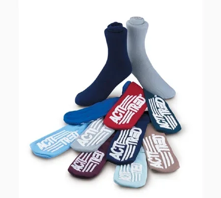 Medical Action Industries Acti-Tred Slipper Socks Adult Medium Blue Above the Ankle – 99934