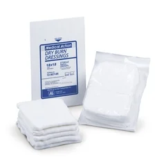 Medical Action Industries Dry Burn Dressing Gauze 10-Ply 18 x 18 Square