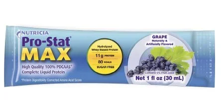Medical Nutrition USA Pro-Stat Max Protein Supplement Pro-Stat MAX Grape Flavor 1 oz. Individual Packet Ready to Use – 90001-U