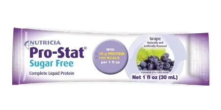 Medical Nutrition USA Pro-Stat Sugar-Free Protein Supplement Grape Flavor 1 oz. Individual Packet Ready to Use – 50464-U