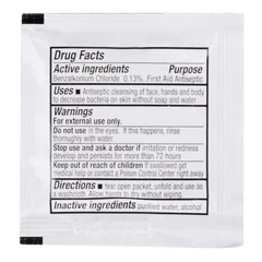 Medique Products Sanitizing Skin Wipe Medi-First Individual Packet BZK (Benzalkonium Chloride) Scented 20 Count, 400/CS - Image 3