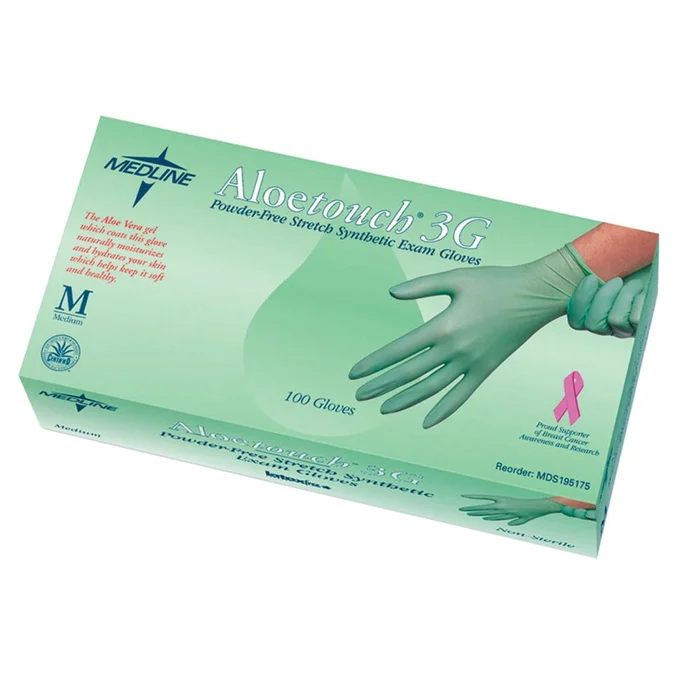 Medline 3G Aloetouch Exam Gloves 3G Aloetouch Gloves, Large – 925012/NA/LG