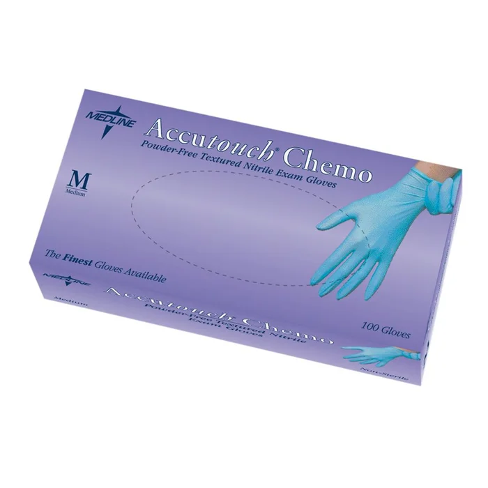 Medline Accutouch Powder-free Nitrile Exam Gloves Accutouch Powder-free Nitrile Exam Gloves, Medium – 922546