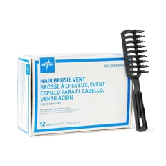 Medline Adult Polyethylene Hair Brush, Vented, 7.25, 12 EA/BX
