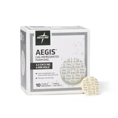 Medline Aegis CHG-Impregnated Foam Disc, 40 Each per Case