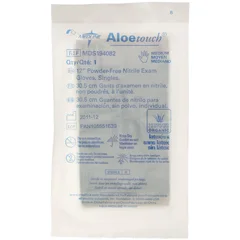 Medline AloeTouch Sterile 12 Powder-Free Nitrile Exam Gloves, Medium, 100 EA/BX