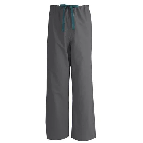 Medline AngelStat Unisex Reversible Drawstring Scrub Pants – Charcoal